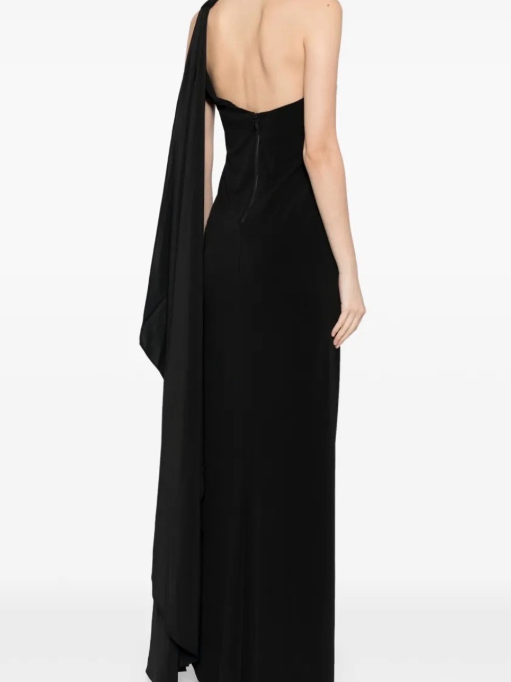 Alice + Olivia Womens  Anja One Shoulder Draped Maxi Dress 4 - Picture 3 of 5